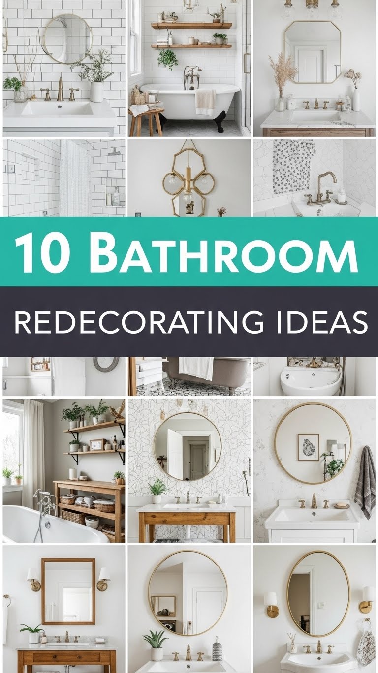 10 Bathroom Redecorating Ideas