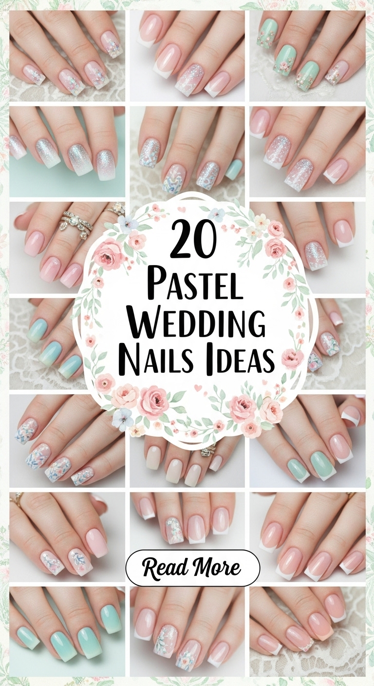 20 Pastel Wedding Nails Ideas