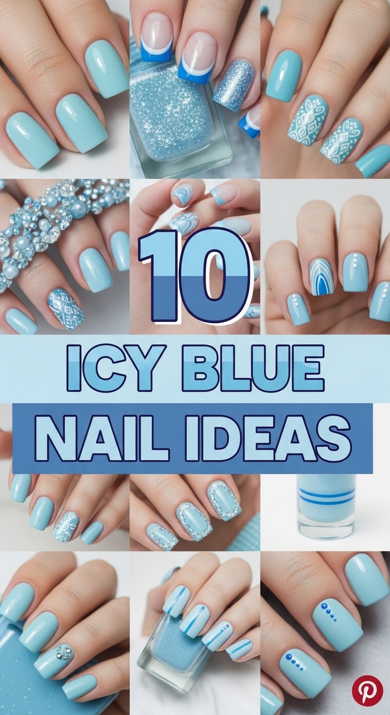 10 Icy Blue Nail Ideas