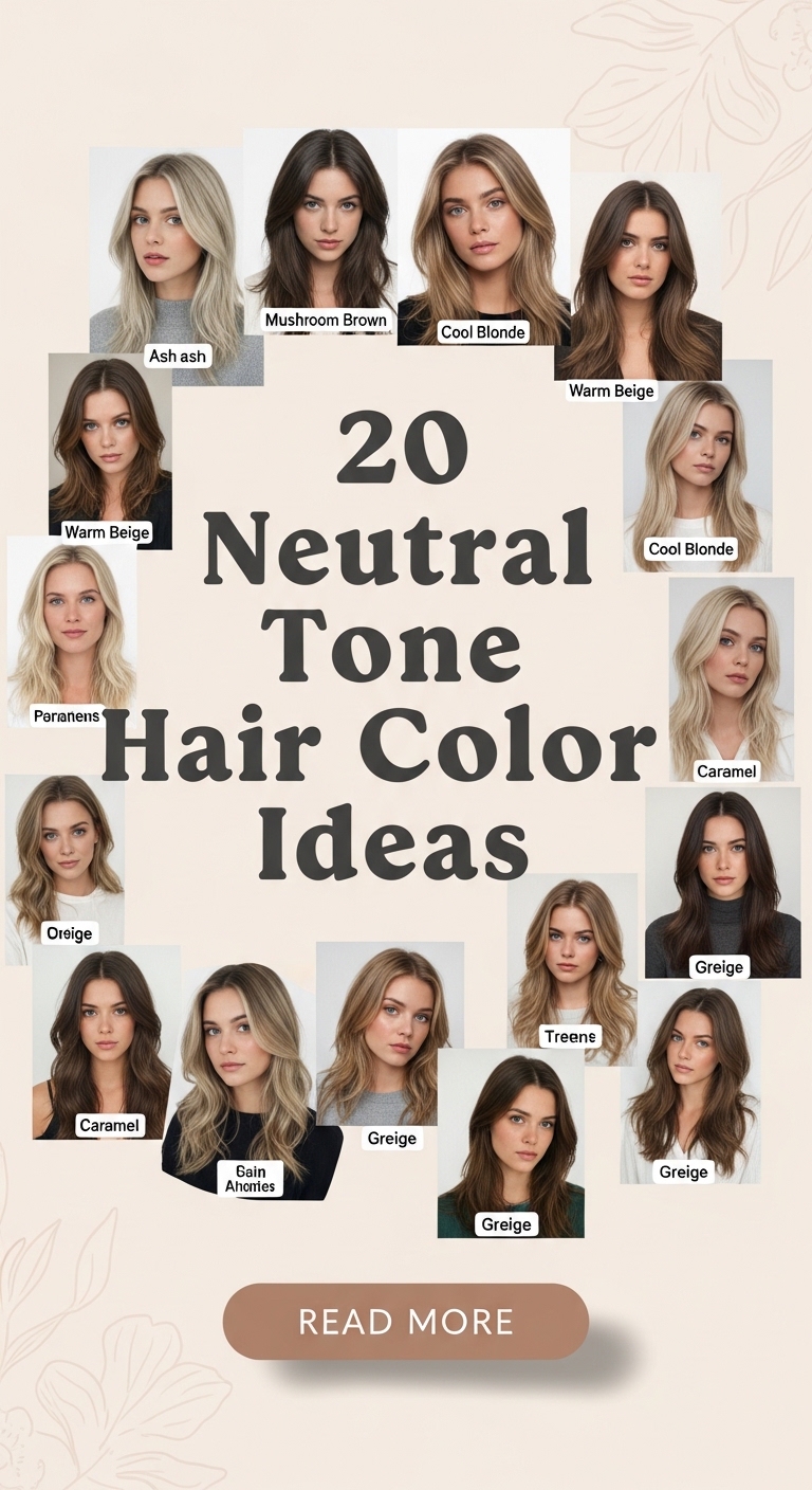 20 Neutral Tone Hair Color Ideas