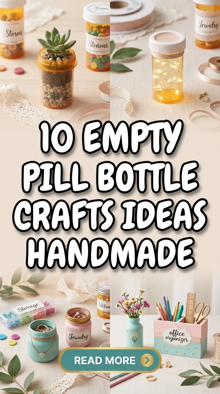 10 Empty Pill Bottle Crafts Ideas Handmade