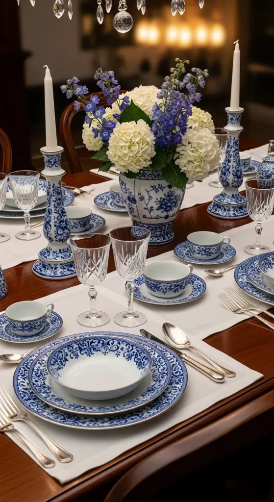 10 Tablescapes Blue And White Ideas - Cozy Home Vibe