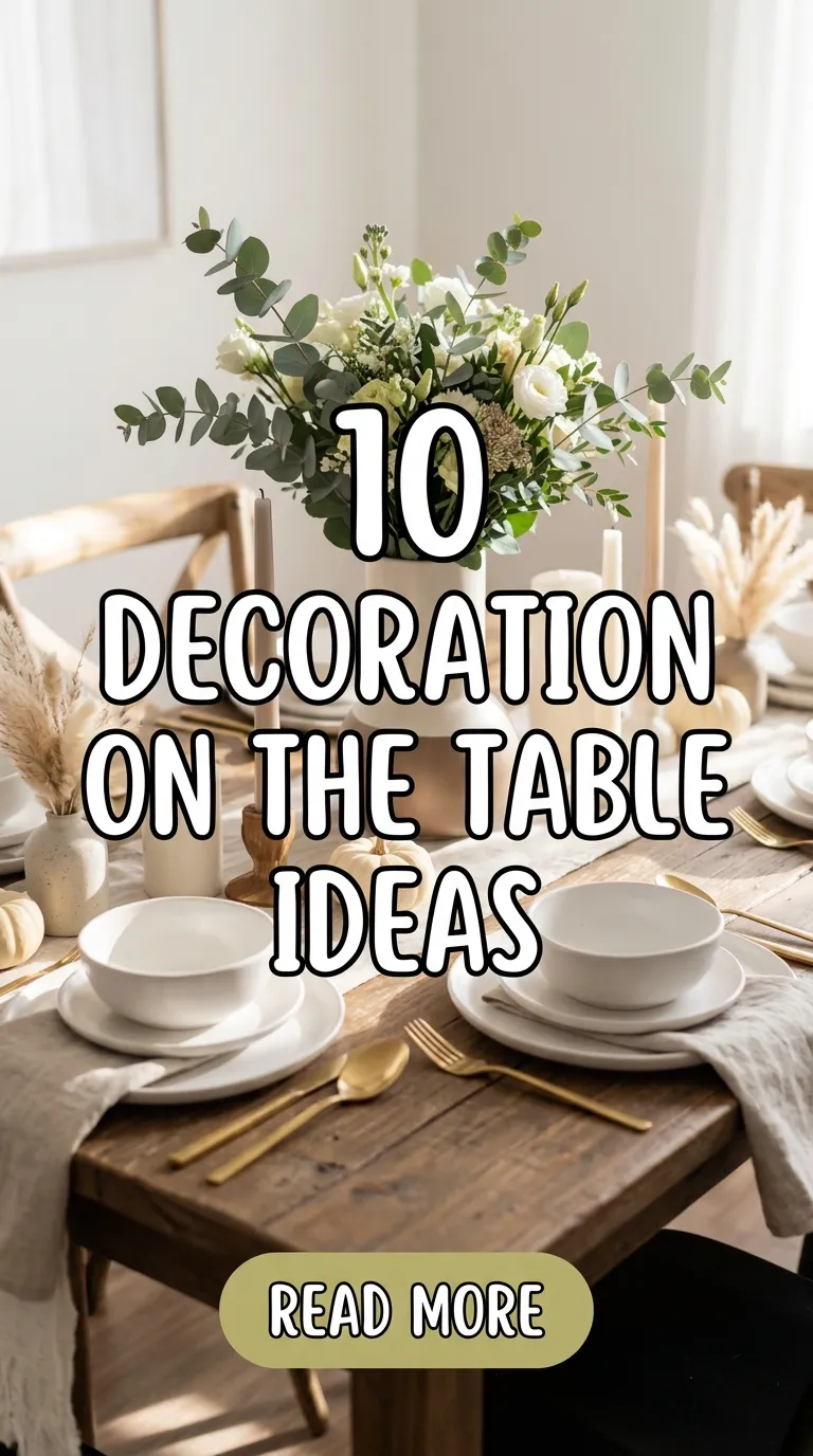 10 Decoration On The Table Ideas