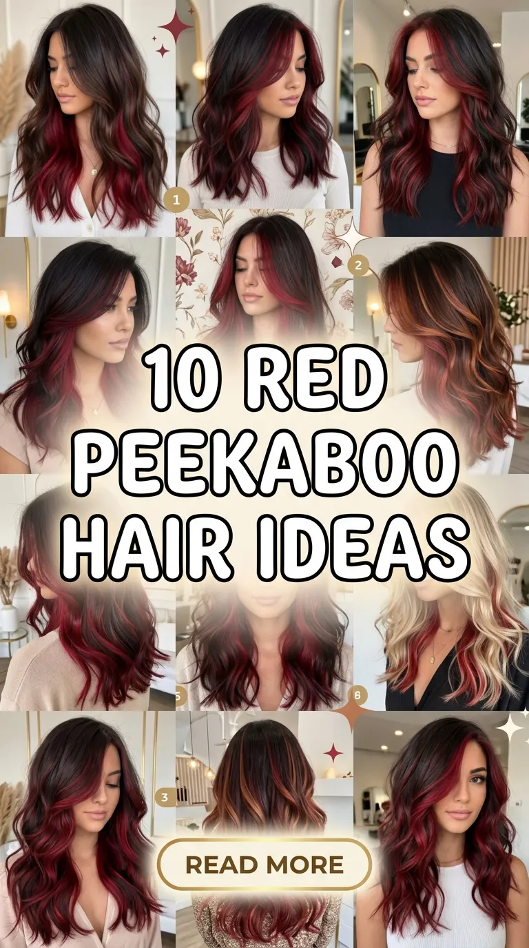 10 Red Peekaboo Hair Ideas