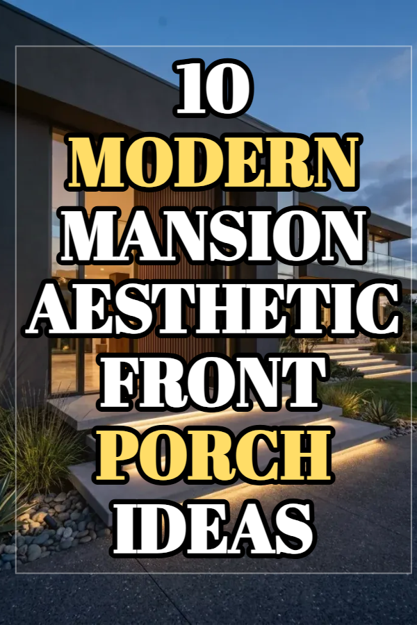 10 Modern Mansion Aesthetic Front Porch Ideas